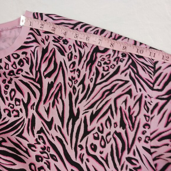 Divided by H&M, Large, Pink/Black Animal Print Sweatshirt with Adjustable Waist - Picture 8 of 13